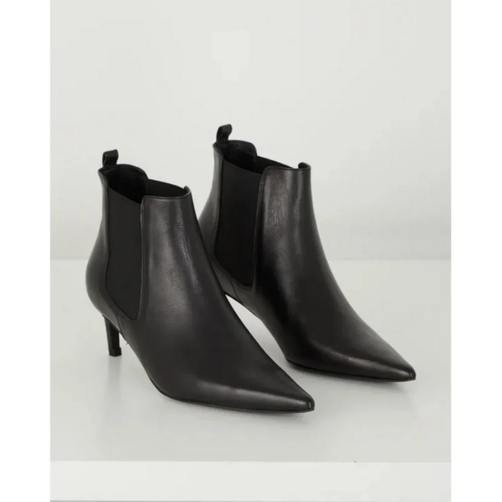 💕ANINE BING💕 Stevie Boots ~ Black Leather 37 New Without Box - Picture 8 of 16